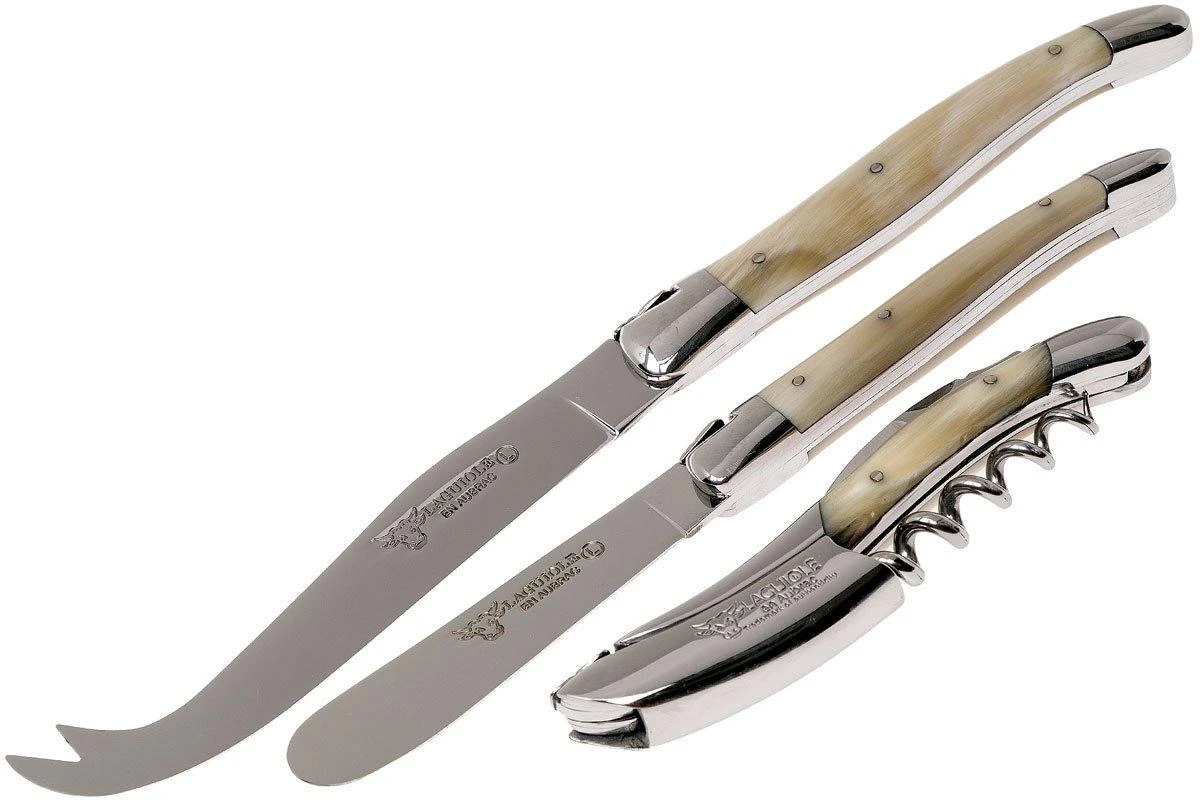 Laguiole En Aubrac Ensemble Vin/fromage 3 Pièces Corne, SFV99PCIH 4 Laguiole En Aubrac Ensemble Vin/fromage 3 Pièces Corne, SFV99PCIH – Image 2