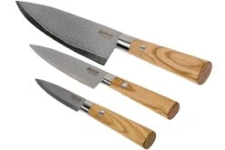Böker Damast Olive Ensemble De Trois Couteaux, 130440SET -Cuisine Couteaux Magasin BO130440SET 03 boker bo130440set 03