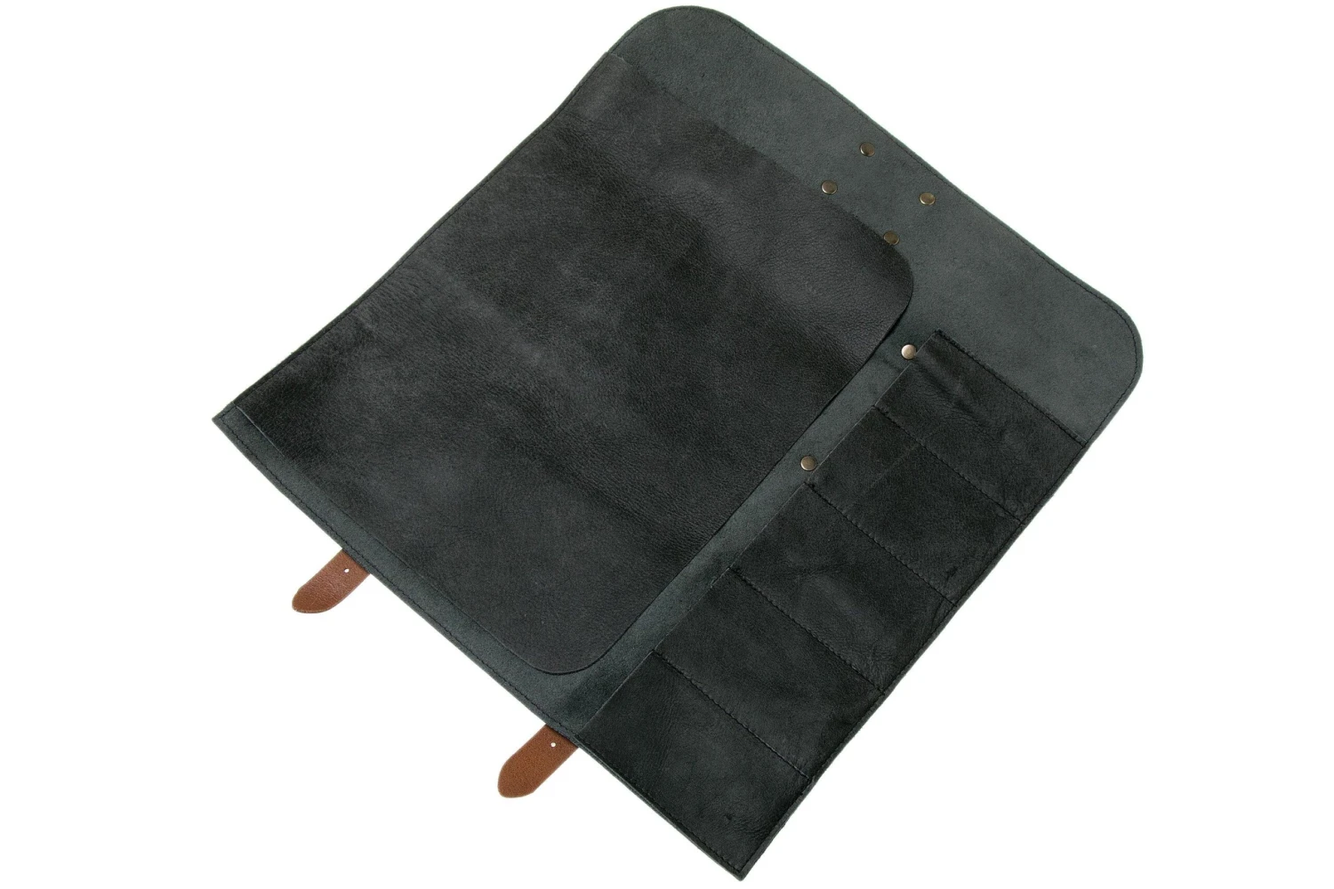 Knivesandtools Serviette à Couteaux En Cuir Utah Black 45x47 5 Knivesandtools Serviette à Couteaux En Cuir Utah Black 45x47 – Image 3