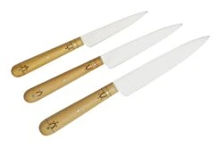 Nontron Traditional Set Of 3 Kitchen Knives, T3OFRBU Set De 3 Couteaux -Cuisine Couteaux Magasin NNT3OFRBU 03 nontron