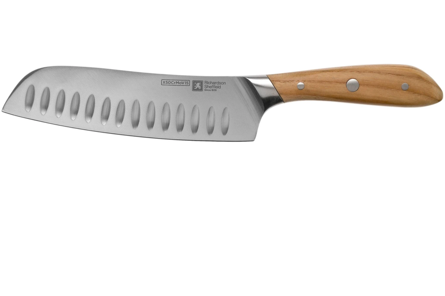 Richardson Sheffield Scandi 09500P541161 Santoku Avec Alvéoles, 17,5 Cm 3 Richardson Sheffield Scandi 09500P541161 Santoku Avec Alvéoles, 17,5 Cm