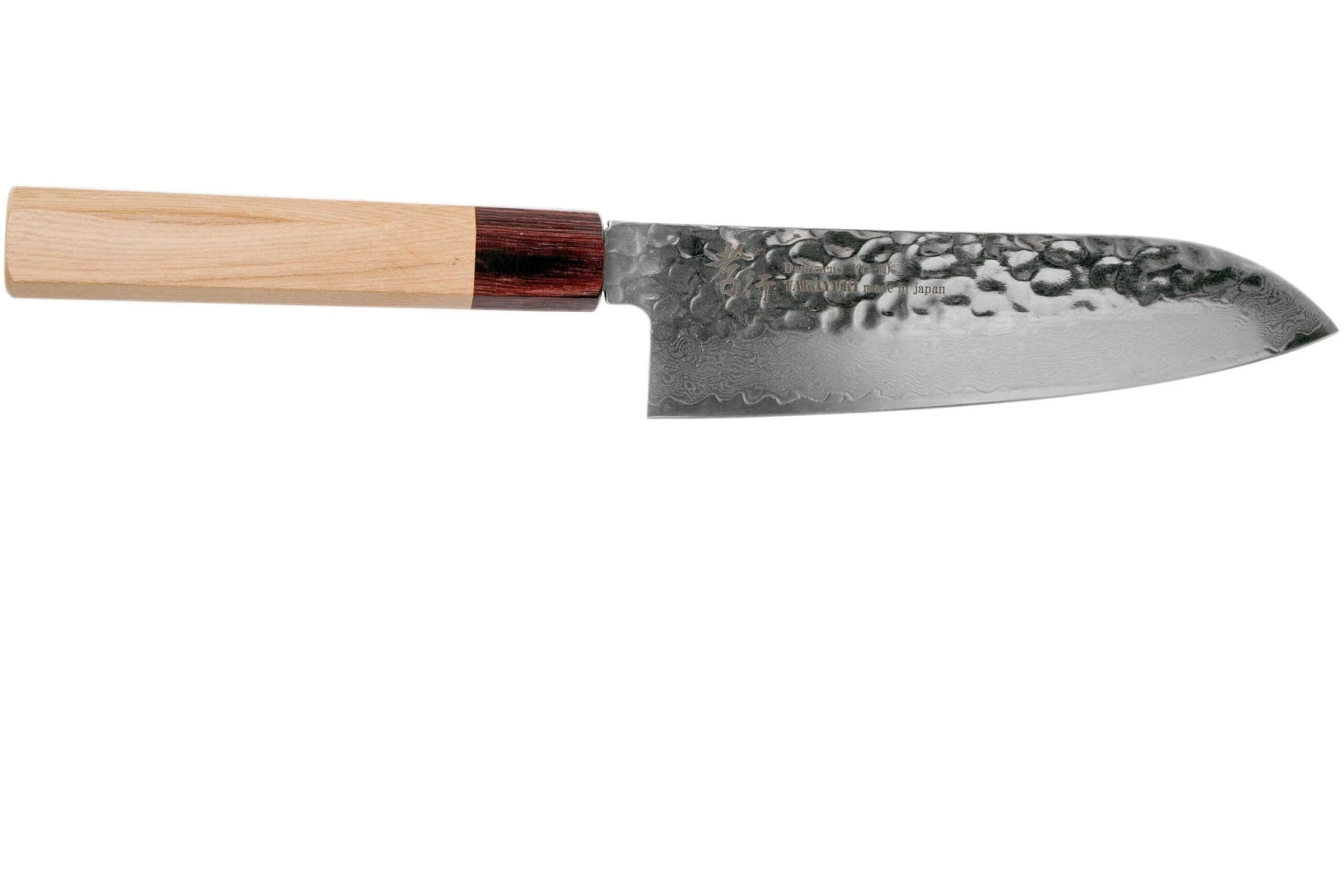 Sakai Takayuki Santoku 33-Layer Damascus Hammered WA 17 Cm 4 Sakai Takayuki Santoku 33-Layer Damascus Hammered WA 17 Cm – Image 2