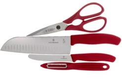 Victorinox SwissClassic 6.7131.4G Set De 4 Couteaux De Cuisine, Rouge