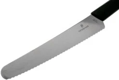 Victorinox Swiss Modern Couteau à Pain 22 Cm, Noir -Cuisine Couteaux Magasin VT6 9073 22WB 03 victorinox